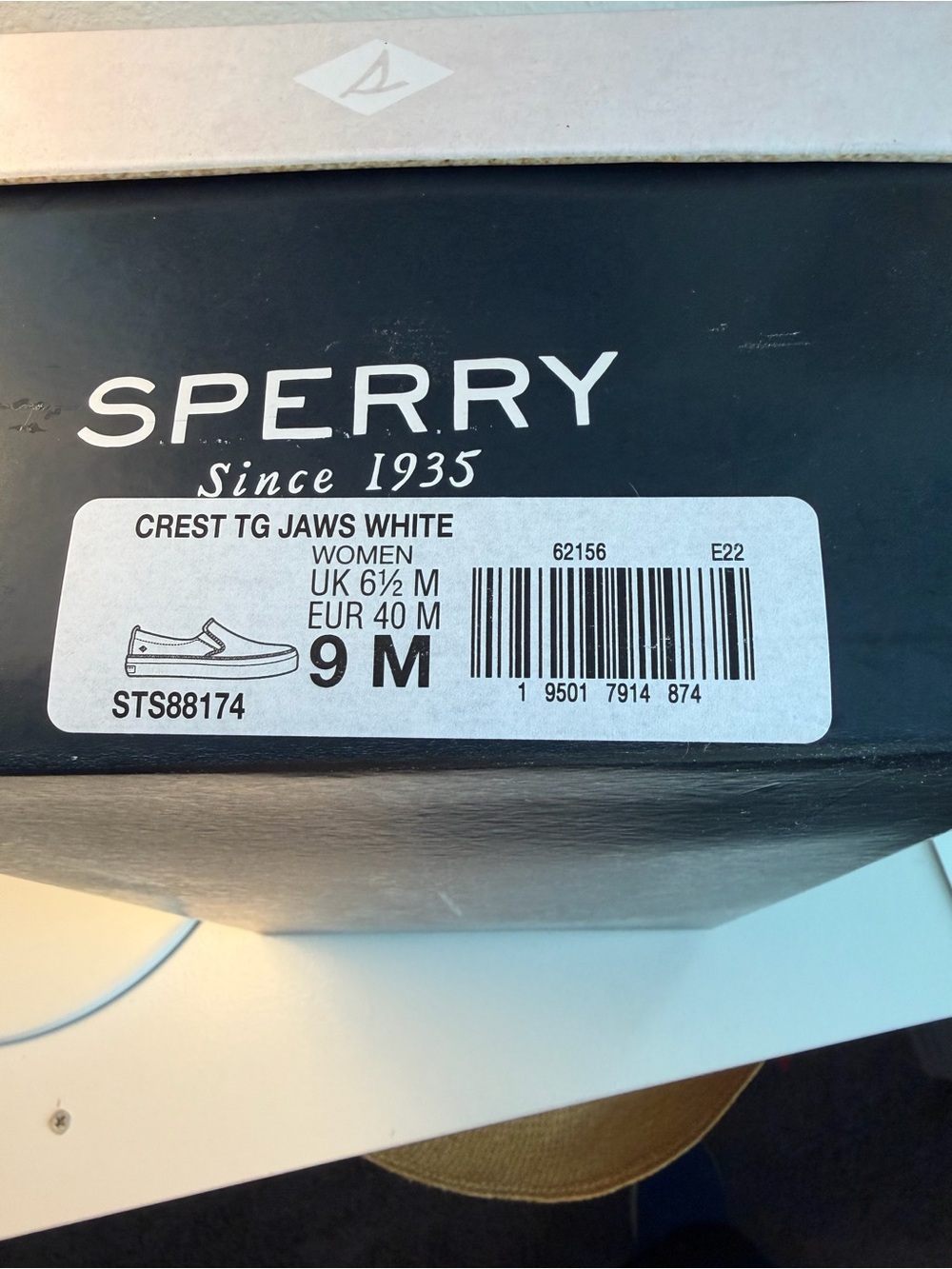 NIB! Sperry Jaws Canvas Slip-Ons with Blue Ocean Shark Art - Picture 8 of 8